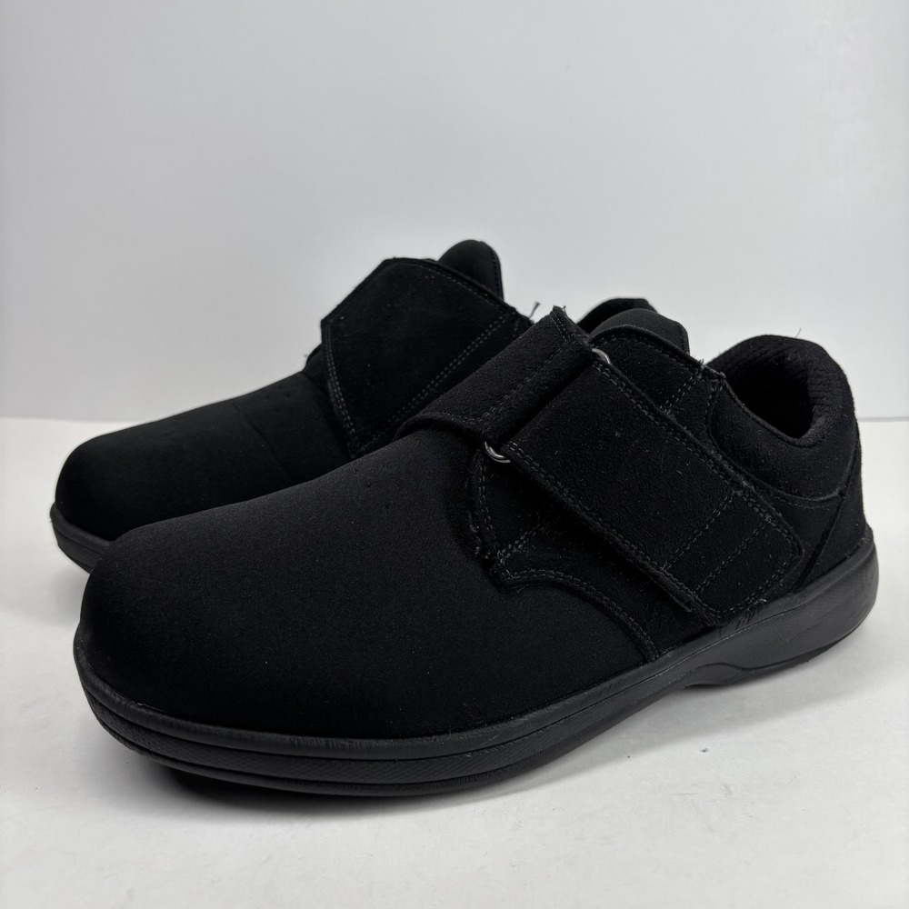 Orthofeet Bismarck‎ 525 Men's US 7 6E XX-Wide Black Orthopedic Stretchable Shoes